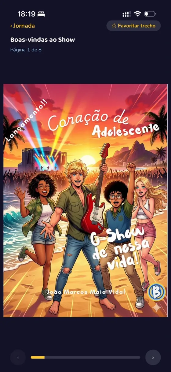 Capa do livro no app