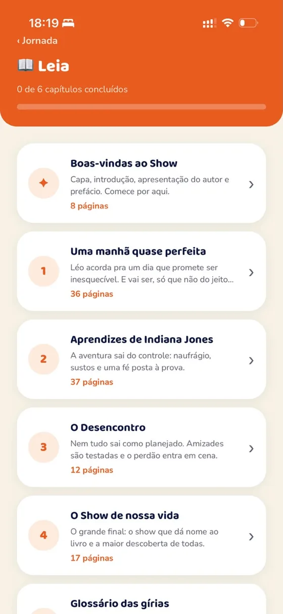 Leitura por capítulos