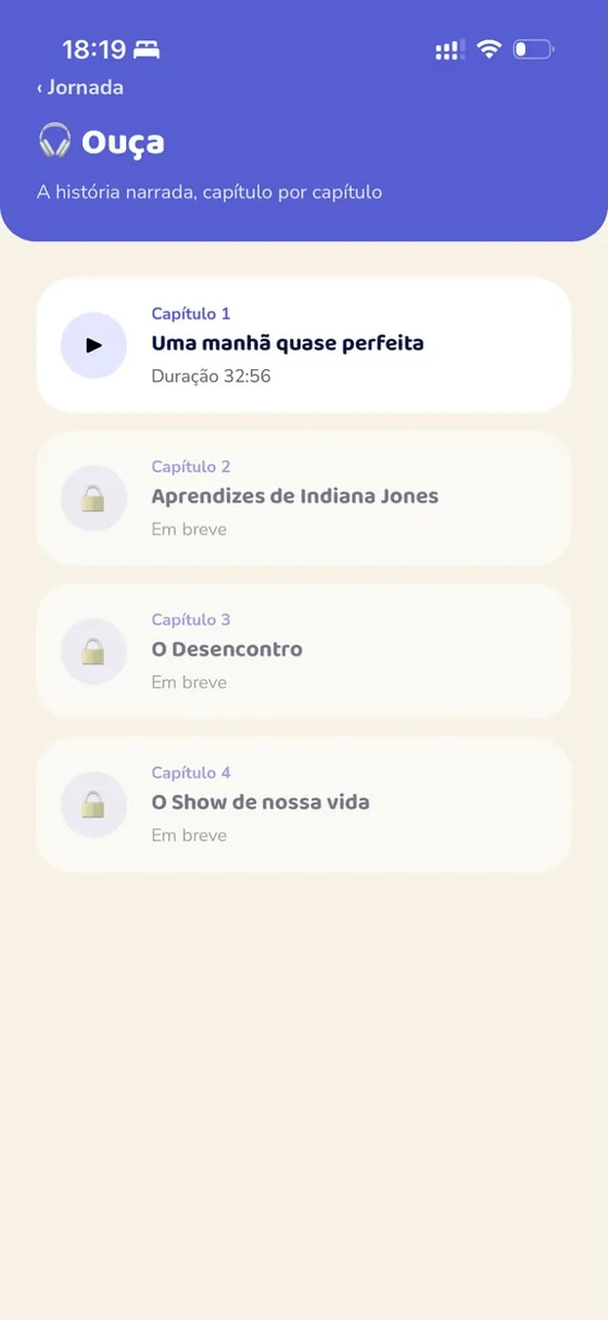 Primeiro capítulo narrado